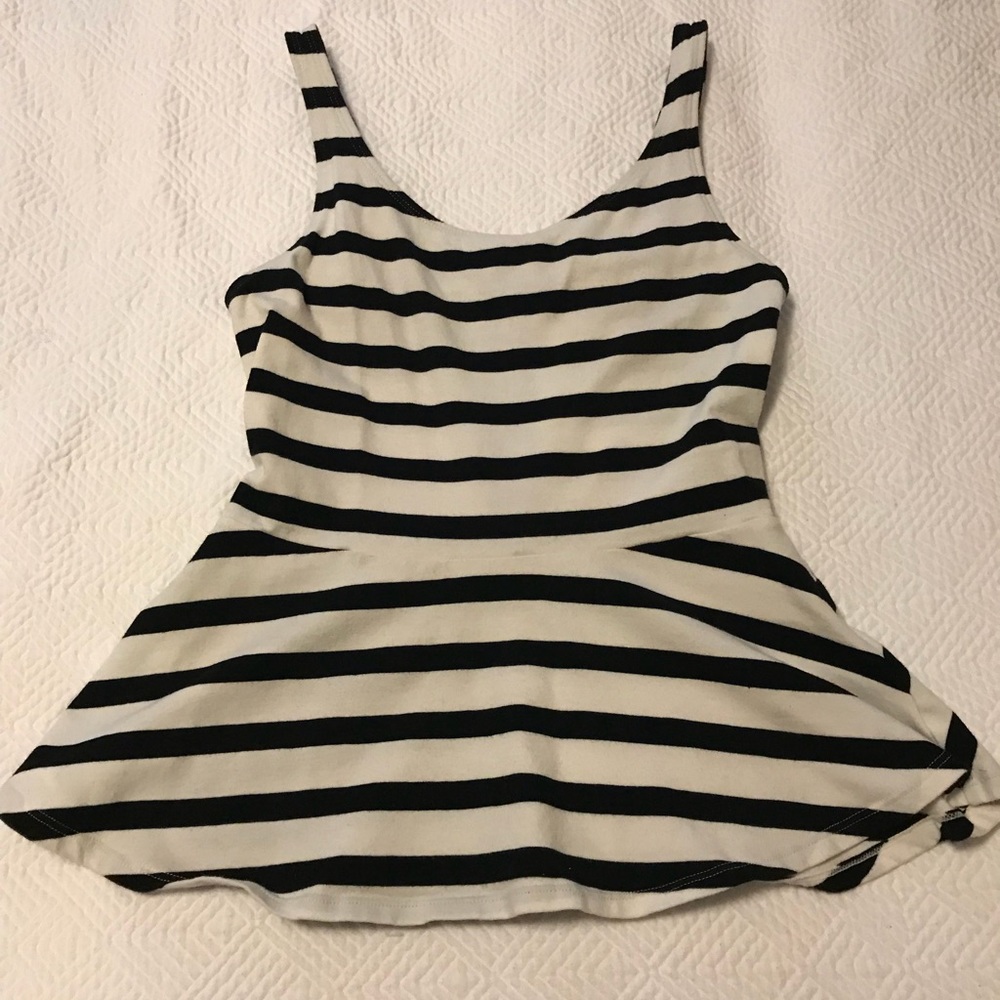 Express stripes peplum shirt